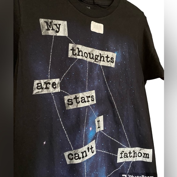 The Fault In Our Stars My Thoughts Are Stars Mens/Unisex Black T-Shirt | Small - Picture 4 of 8